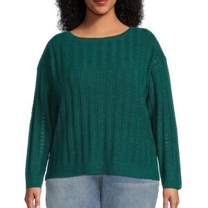 Terra & Sky Boatneck Sweater Bundle - one black, one green